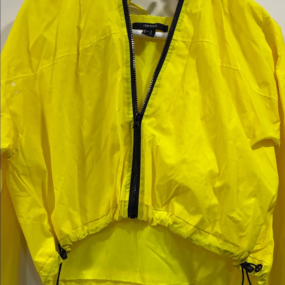 Forever 21 Neon Yellow Zip-Up Jacket